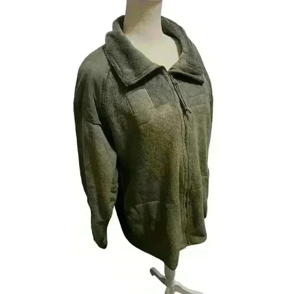 Cold Weather Gen III Fleece Jacket Men's Size Large Regular Army Green Zip Up - Picture 2 of 8
